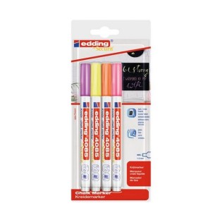 Μαρκαδόρος Κιμωλίας Edding 4085 Chalk Maker 1-2mm Blister 4pcs Neon Colors (4085-4BL-Neon)