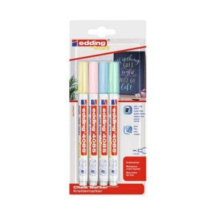 Μαρκαδόρος Κιμωλίας Edding 4085 Chalk Maker 1-2mm Blister 4pcs Pastel Colors (4085-4BL-Pastel)