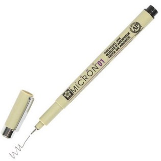 Μαρκαδόρος Σχεδίου Sakura Pigma Micron 01 0.25mm Μαύρος (XSDK01-49)