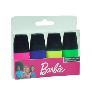 Mini Μαρκαδόροι Υπογράμμισης 4τμχ Barbie Gim (349-79001)