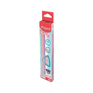Μολύβια Maped Pastel HB με Γόμα κουτί 12 τεμ (851730)