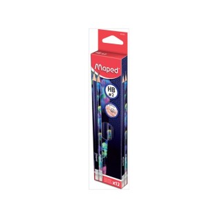 Μολύβια Maped Deep Sea HB με Γόμα κουτί 12 τεμ (851802)