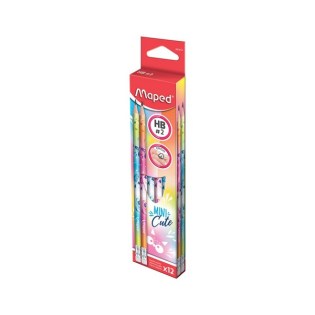 Μολύβια Maped Mini Cute HB με Γόμα κουτί 12 τεμ (851814)