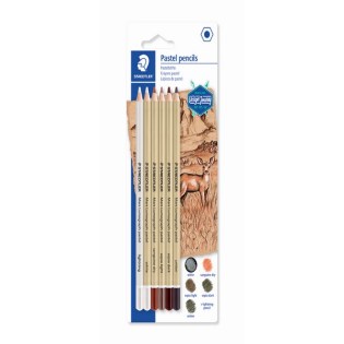 Μολύβια PASTEL STAEDTLER LUMOGRAPH 6τμχ (100P-SBK6)