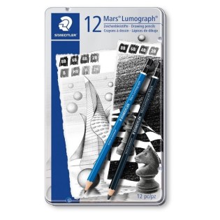 Μολύβια Σχεδίου STAEDTLER LUMOGRAPH ΣΕΤ 12τμχ (STAE100G12S1)