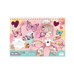 Μπλοκ Ζωγραφικής Butterfly Girl 22x33 40 φύλλα Must (584880)