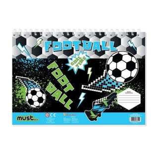 Μπλοκ Ζωγραφικής Football 23x33 40 φύλλα Must (585958)