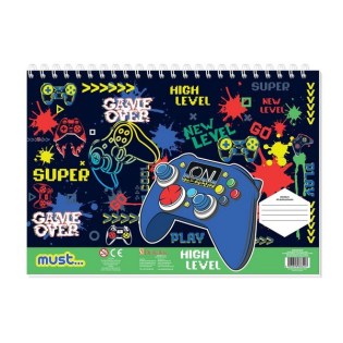 Μπλοκ Ζωγραφικής Press Start 23x33 40 φύλλα Must (585958)