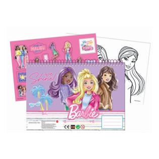Μπλοκ Ζωγραφικής Gim Barbie Paints 23x33cm 40 φύλλα + Sticker (349-89416)