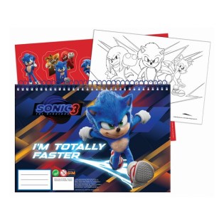 Μπλοκ Ζωγραφικής Gim Sonic 3 the Hedgehog 23x33cm 40 φύλλα + Sticker (334-86416)