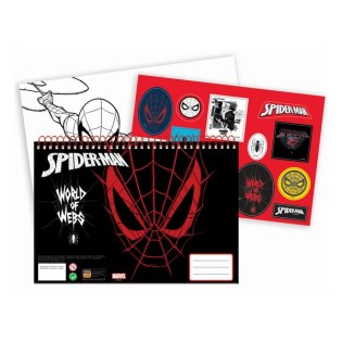Μπλοκ Ζωγραφικής Gim Spiderman World of Webs 23x33cm 40 φύλλα + Sticker (337-08416)