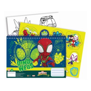Μπλοκ Ζωγραφικής Gim Spidey Dino Webs 23x33cm 40 φύλλα + Sticker (337-09416)