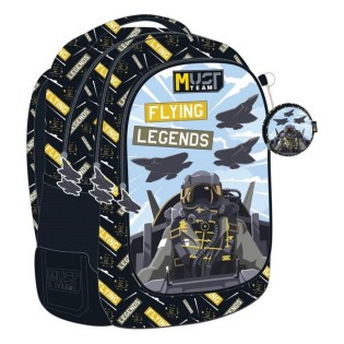 Must Flying Legends με 3 Θήκες Σχολική Τσάντα Πλάτης Δημοτικού (586792)
