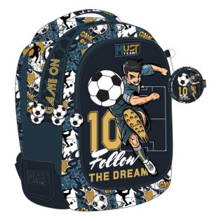 Must Football με 3 Θήκες Σχολική Τσάντα Πλάτης Δημοτικού (564812)