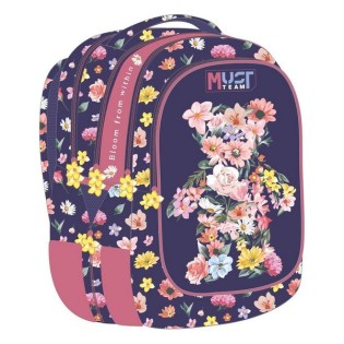 Must Multi Flower Bear με 4 Θήκες Σχολική Τσάντα Πλάτης Δημοτικού (586789)
