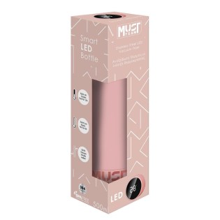 Must Θέρμος Ανοξείδωτο 500ml με Led Ένδειξη Θερμοκρασίας και Rubber Υφή Ροζ (586005)