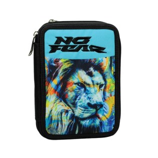 No Fear Κασετίνα Fluo Lion Διπλή Γεμάτη (348-45100)