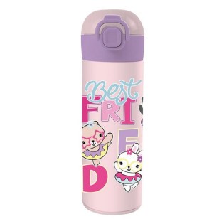 Παγούρι Must Best Friends Ανοξείδωτο 500ml με Καλαμάκι (585692)