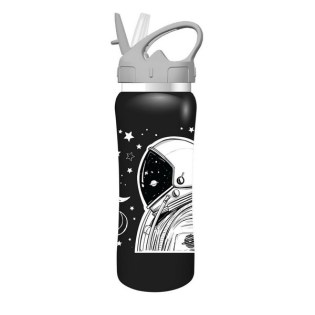 Παγούρι Must Fly to Space Ανοξείδωτο 500ml με Καλαμάκι (585692)