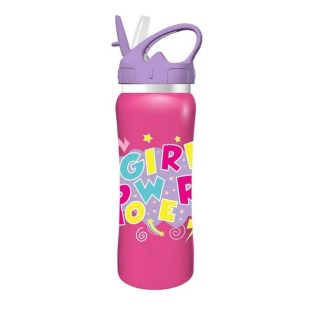 Παγούρι Must Girl Power Ανοξείδωτο 500ml με Καλαμάκι (586443