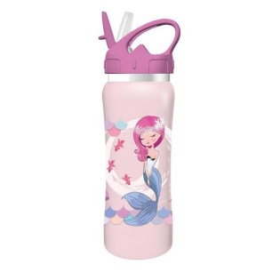 Παγούρι Must Mermaid Vibes Ανοξείδωτο 500ml με Καλαμάκι (585698)