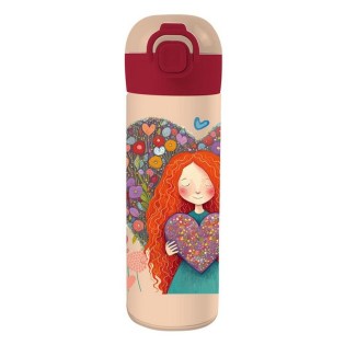 Παγούρι Must Rd Heart Ανοξείδωτο 500ml με Καλαμάκι (585692)