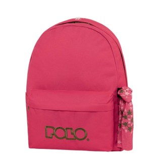 POLO με Μαντήλι Σχολική Τσάντα Original Κλασική Φούξια-Χακί (901-135-4465) 2025
