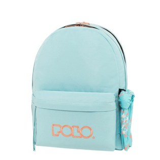 POLO με Μαντήλι Σχολική Τσάντα Original Κλασική Κυανό-Ρόζ (901-135-5638) 2025