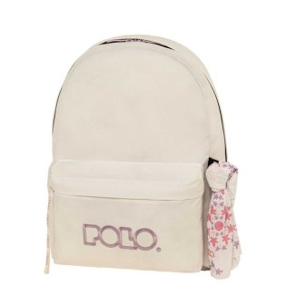 POLO με Μαντήλι Σχολική Τσάντα Original Κλασική  Λευκό-Λιλά (901-135-2545) 2025