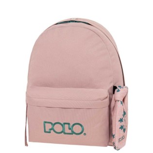 POLO με Μαντήλι Σχολική Τσάντα Original Κλασική Ρόζ-Πετρόλ (901-135-3958) 2025