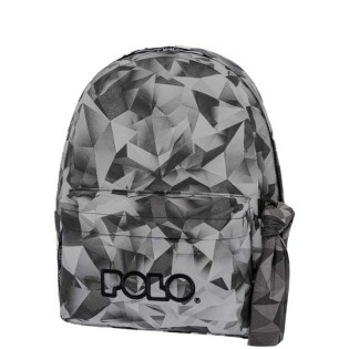 POLO με Μαντήλι Σχολική Τσάντα Original Κλασική Black-Grey Shapes (901-102-8336) 2025