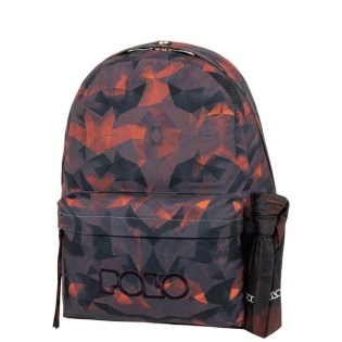 POLO με Μαντήλι Σχολική Τσάντα Original Κλασική Black-Red Shapes (901-102-8337) 2025