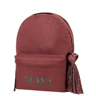 POLO Σχολική Τσάντα Πλάτης Double Scarf Bordeauz-Kaitoke Green (901-235-3364) 2025