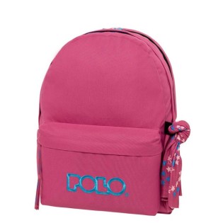 POLO Σχολική Τσάντα Πλάτης Double Scarf Fuxia-Cyan (901-235-4456) 2025