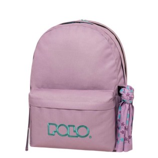 POLO Σχολική Τσάντα Πλάτης Double Scarf Lilac-Petrol (901-235-4558) 2025