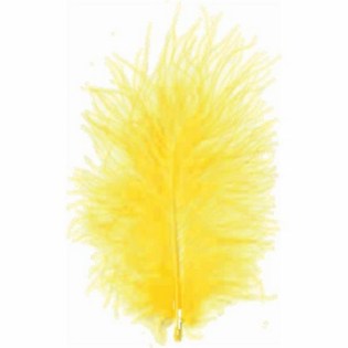 Πούπουλα για Χειροτεχνίες Meyco Marabou Κίτρινα 10-12cm / 17τεμ (24002)
