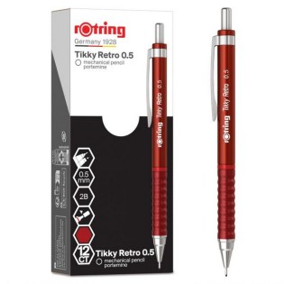 Rotring Tikky Retro Μηχανικό Μολύβι για Σχέδιο με Γόμα 0.5mm Red (2202568)