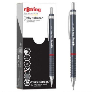 Rotring Tikky Retro Μηχανικό Μολύβι για Σχέδιο με Γόμα 0.7mm Grey (2202570)