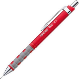 Rotring Tikky Standard Μηχανικό Μολύβι για Σχέδιο με Γόμα 0.7mm Red (1904507)