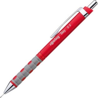 Rotring Tikky Standard Μηχανικό Μολύβι για Σχέδιο με Γόμα 0.5mm Red (1904699)