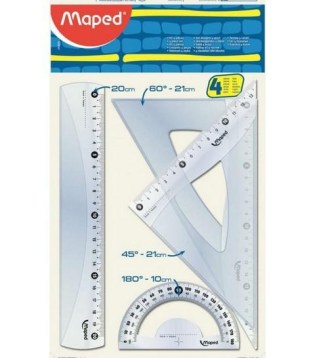 Σετ Οργάνων Γεωμετρίας Maped Cristal 20cm (242820)