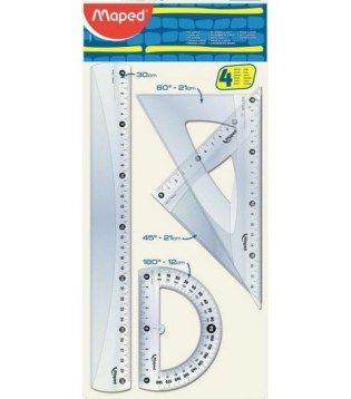 Σετ Οργάνων Γεωμετρίας Maped Cristal 30cm (242830)