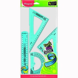 Σετ Οργάνων Γεωμετρίας Maped Twist N Flex 20cm Μπλε