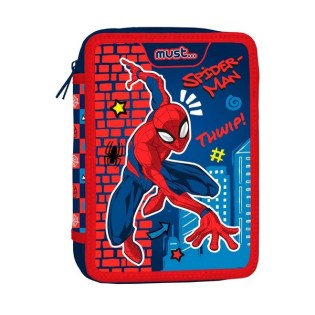 Spiderman Thwip Κασετίνα Διπλή Γεμάτη Must (508395)