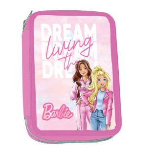 Σχολική Κασετίνα Δημοτικού Barbie Paints Gim Γεμάτη με 2 Θήκες (349-89100)
