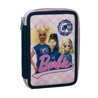 Σχολική Κασετίνα Δημοτικού Barbie Varsity Gim Γεμάτη με 2 Θήκες (349-87100)