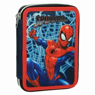 Σχολική Κασετίνα Δημοτικού Spiderman Frame Gim Γεμάτη με 2 Θήκες (337-10100)