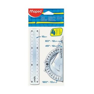 Σετ Οργάνων Γεωμετρίας Maped Cristal 15cm (242815)