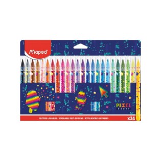 Maped Color Peps Pixel Μαρκαδόροι 24 Χρώματα Washable (845417)