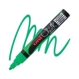 Uni Posca Μαρκαδόρος Υγρής Κιμωλίας 1-8-2.5mm Medium Fluo Green (UNIPOS-PWE-5M-FLGR)